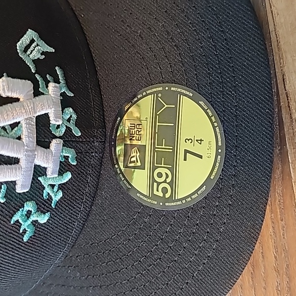Bornxraised new era la dodgers black fitted hat 7 3/4 - Picture 2 of 6